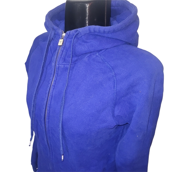 Aritzia's TNA Women's Royal Blue Zip-Up Hoodie Small - Picture 3 of 7